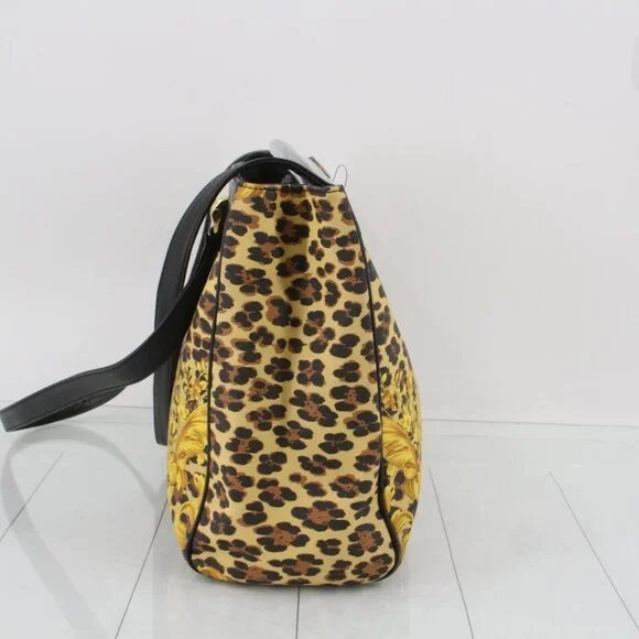 Gianni Versace Leopard Print PVC and Leather Tote Bag - Picture 4 of 10
